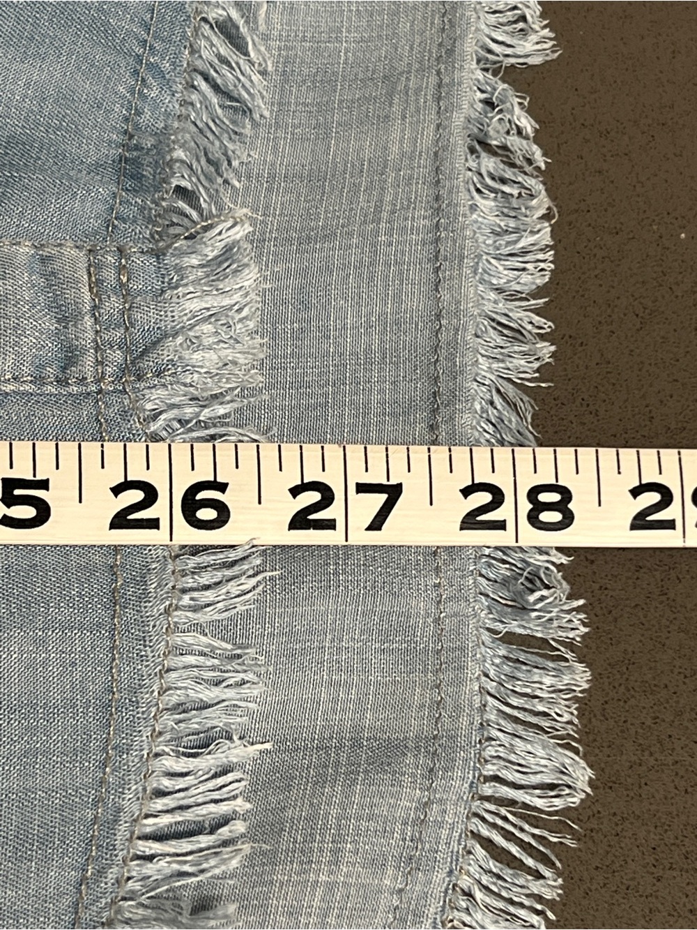 Thread & Supply Blue Chambray Button Up Tencel Denim Blouse Raw Hem Size XS - Picture 10 of 11